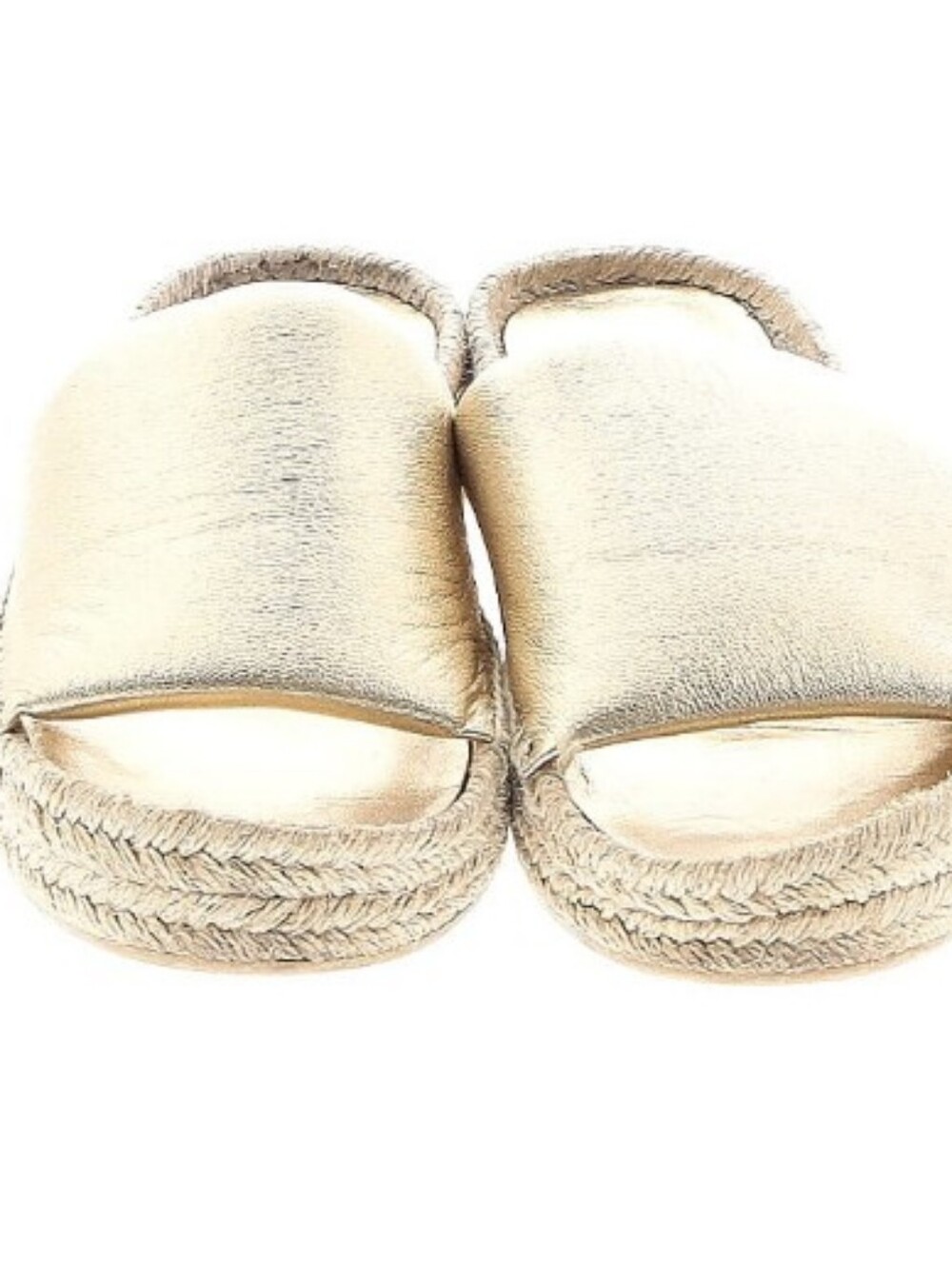 Vince Gold & Natural Rope Sandals